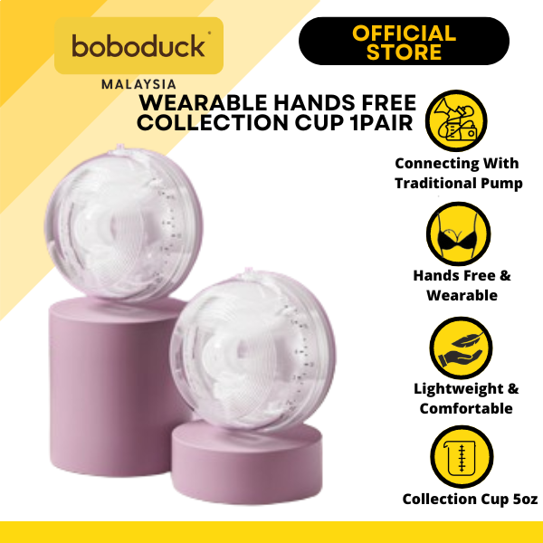Boboduck Wearable Handsfree Breastmilk Collection Cup (Pair)