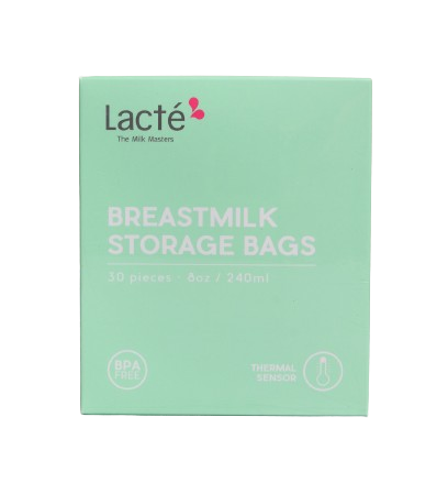 Lacte - Breastmilk Bag w Thermal Sensor 8oz Green