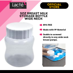 Lacte -5oz B/milk Storage Bottle Wide Neck No Teat(1pcs)-SBB